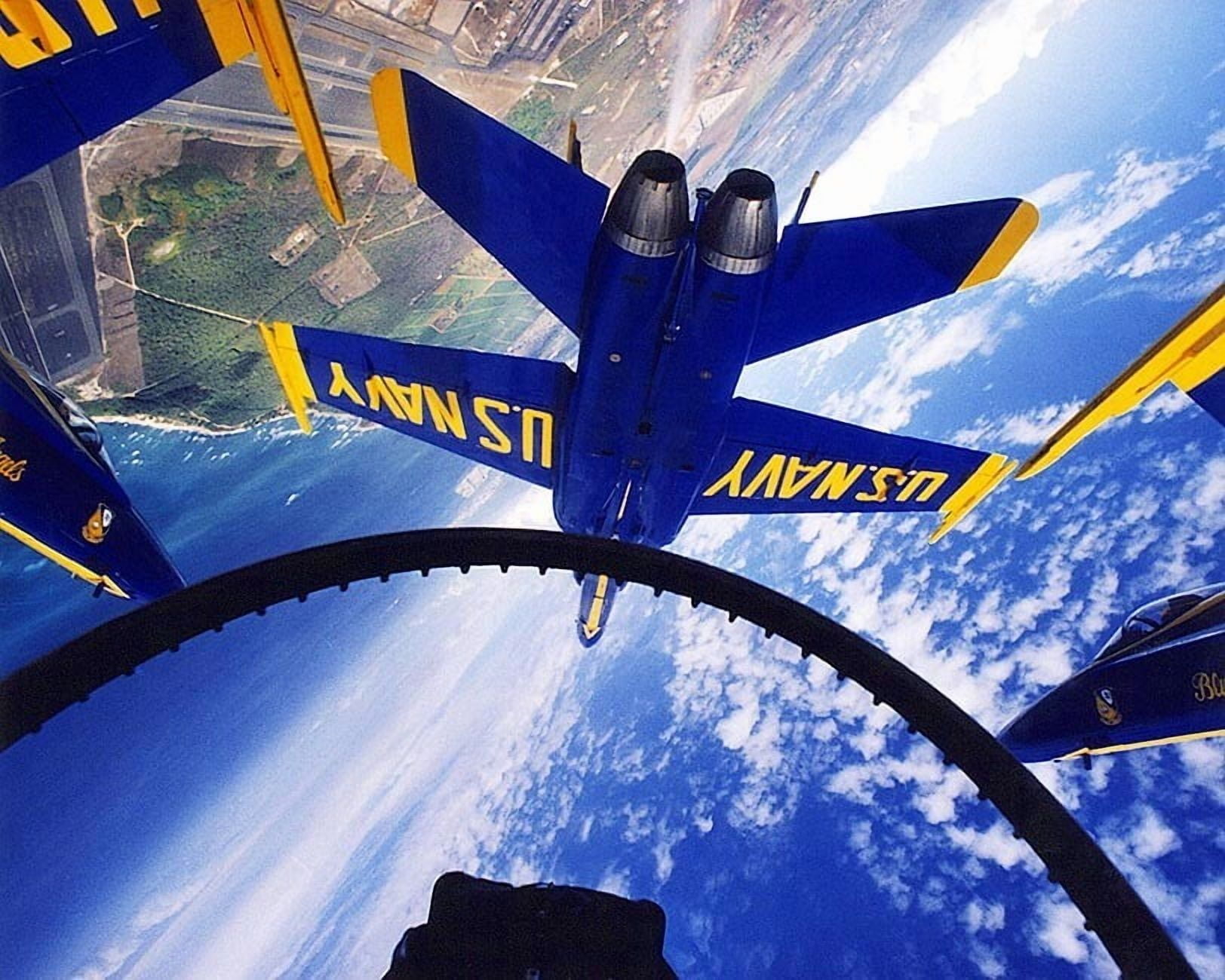 U.S. Navy Blue Angels F-18 Formation Cockpit View - 20x30 Inch Glossy ...
