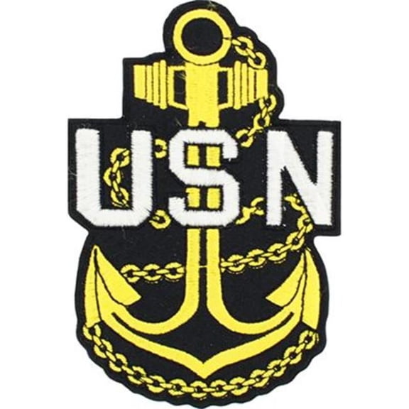 U.S. Navy CPO Retired Hat Patch 2 3/4" x 5 1/4"