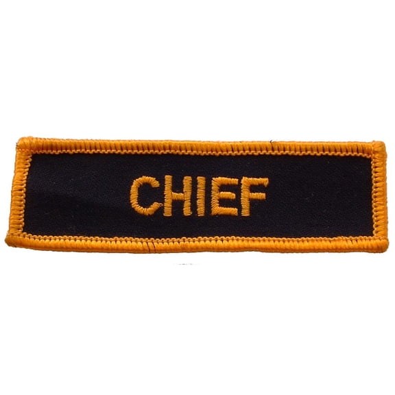 U.S. Navy Chief Patch Black & Yellow 3 3/4"