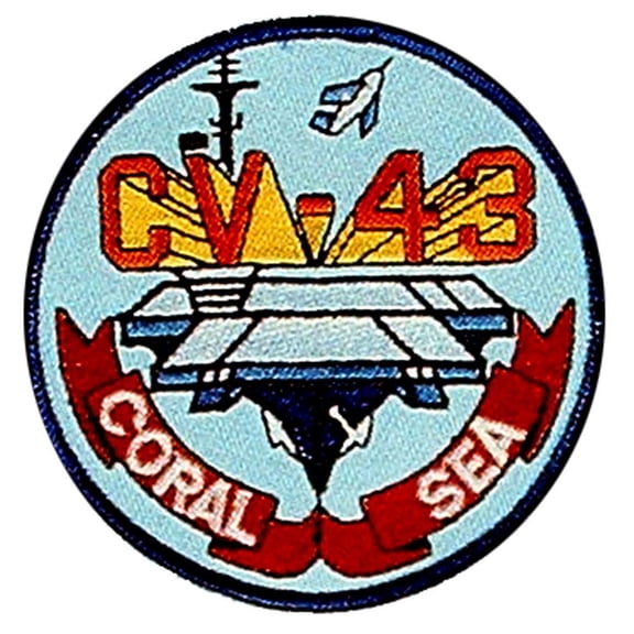 U.S. Navy Coral Sea CV-43 Patch 3"