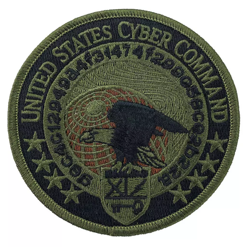 U.S. Navy Cyber Command Woodland Digital Embroidered Badge Patch ...