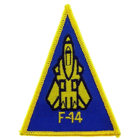 U.S. Navy F-14 Airplane Patch Blue & Yellow 3 1/2"