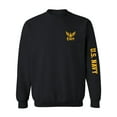 thumbnail image 1 of U.S. Navy Gold Sleeve Print Crewneck Sweatshirt, 1 of 3