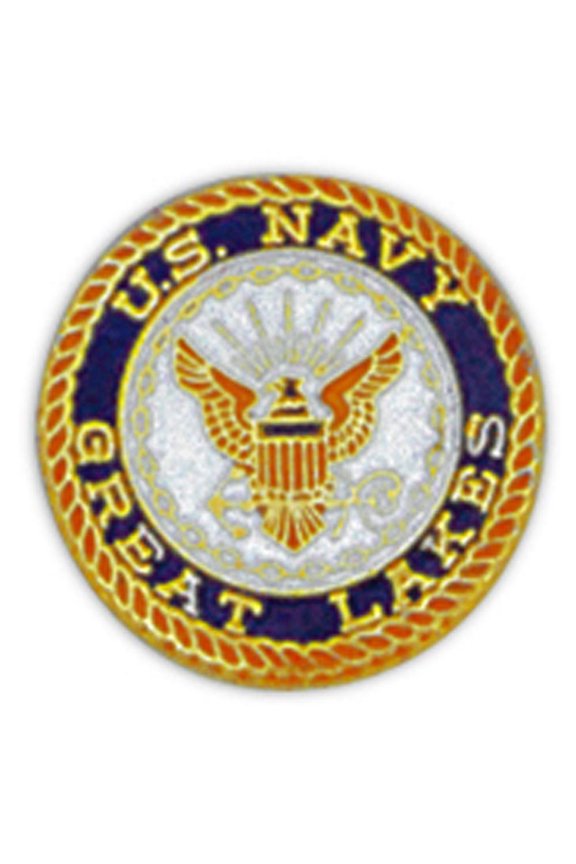 Eagle Emblems P15748 Pin - USN, Great Lakes - 1 in.