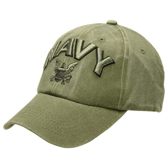 U.S. Navy Hat / USN Washed OD Green Baseball Cap