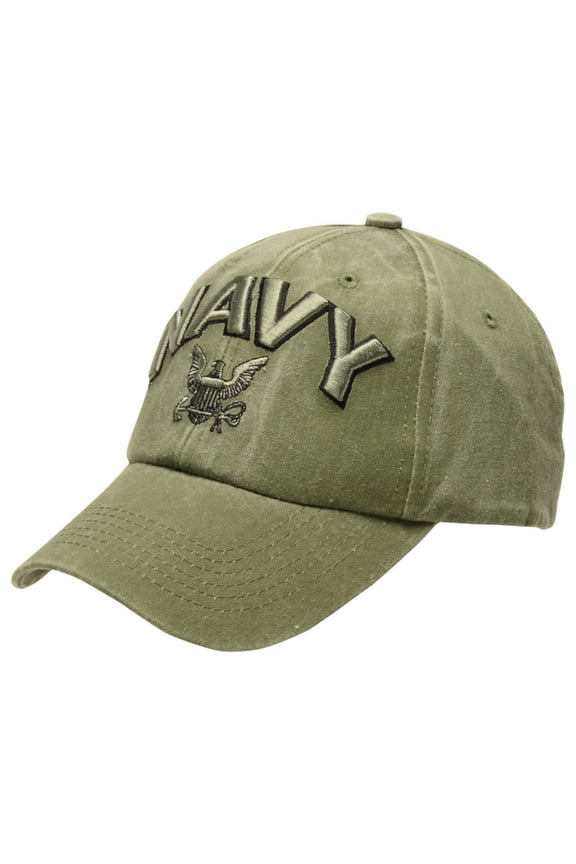 U.S. Navy Hat / USN Washed OD Green Baseball Cap