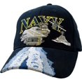 thumbnail image 1 of US Navy With Aircraft Carrier Embroidered Dark Navy Military Ball Cap, 1 of 2