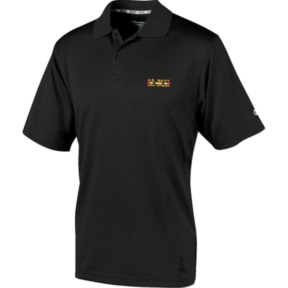 U.S. Navy Iraq Small Black Moisture Wicking Polo
