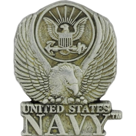 Eagle Emblems P14782 Pin - USN Logo Eagle - Pewter - 1.125 in.