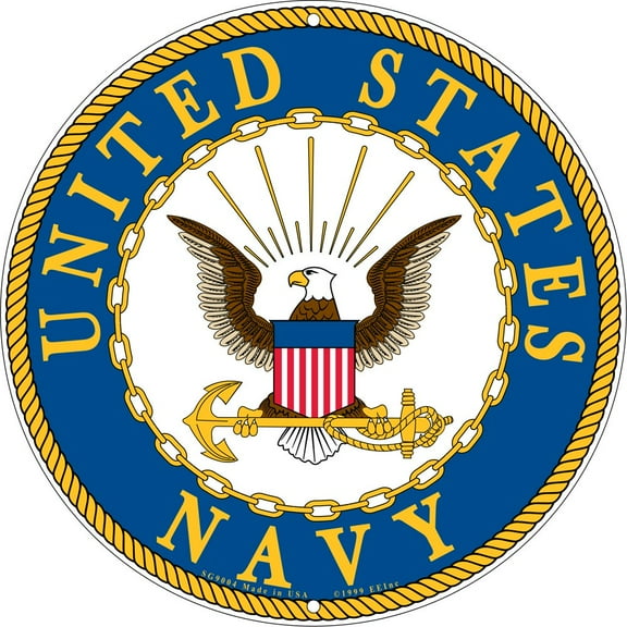 Eagle Emblems SG9004 Sign - U.S.Navy Logo - 12 in.