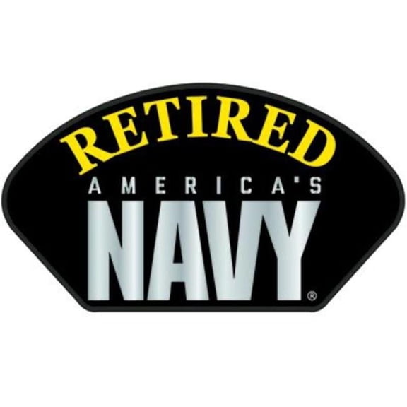 U.S. Navy MCPO Retired Hat Patch 2 3/4" x 5 1/4"