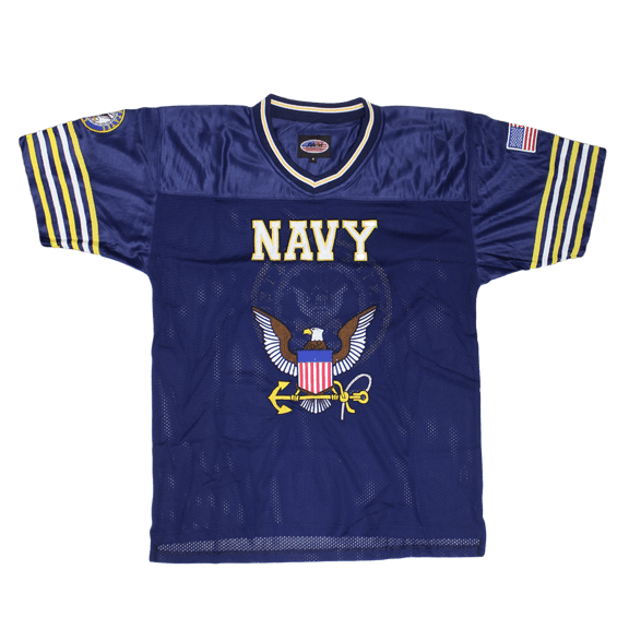 U.S Navy Officially Licensed Men's Embroidered Football Jersey