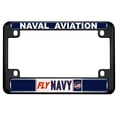 thumbnail image 1 of [U.S. Navy Officially Licensed Product] - Motorcycle Metal License Plate Frame with Fly Navy Naval Aviation Design - Black, 1 of 7