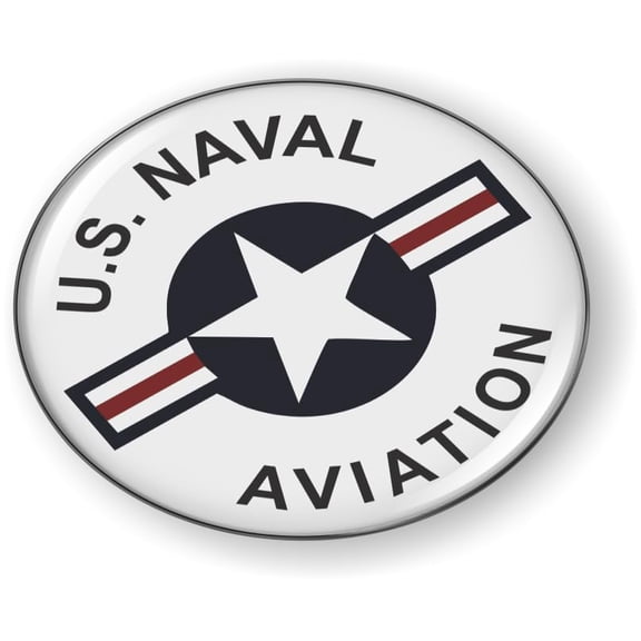 [U.S. Navy Officially Licensed Product] - U.S. Naval Aviation 3D Domed CAR Emblem Badge Sticker Round