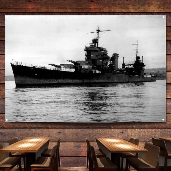 U.S. Navy Pacific Fleet 1941 Flag Banner Wall Chart Canvas Painting WW II Military Historical Posters & Prints Wall Art Decoration Tapestry For Room, Classroom, Home, Bedroom,38X57 inches