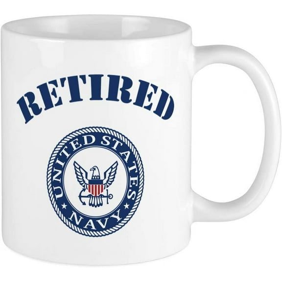 U. S. Navy Retired Ceramic Coffee Mug, Tea Cup 11 oz