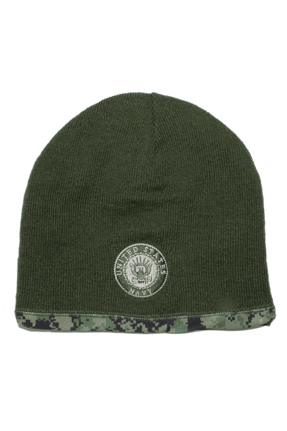 U.S. Navy Reversible Green Camo Beanie