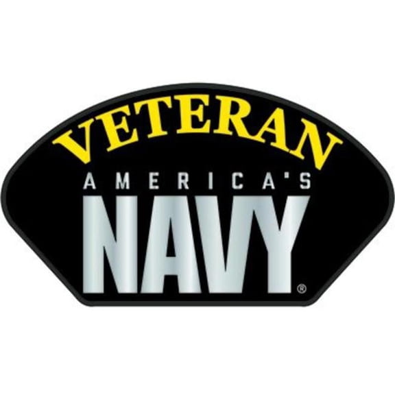 Eagle Emblems PM1426 Patch - USN, Hat, Americas Navy - Veteran - 5.25 x 3 in.