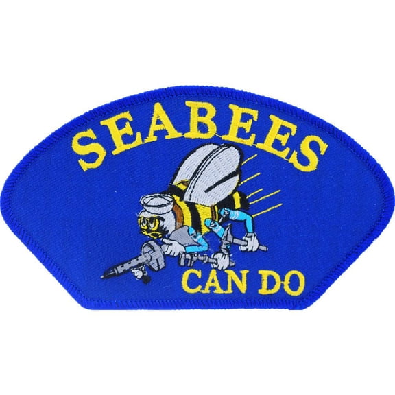 U.S. Navy Seabees Hat Patch 2 3/4" x 5 1/4"