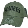 thumbnail image 1 of U.S. Navy Seabees Hat - USN Washed OD Green Baseball Cap, 1 of 2