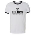 thumbnail image 1 of U.S. Navy Semper Fortis Adult Short Sleeve Ringer T-shirt, 1 of 3