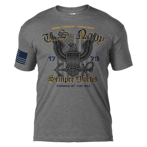 U.S. Navy Semper Fortis Eagle Men's T-Shirt Large