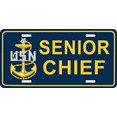 thumbnail image 1 of U.S. Navy Senior Chief Petty Officer (SCPO) License Plate, 1 of 1