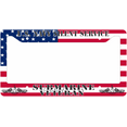 thumbnail image 1 of U.S. Navy Silent Service Veteran Flag License Plate Frame, 1 of 1
