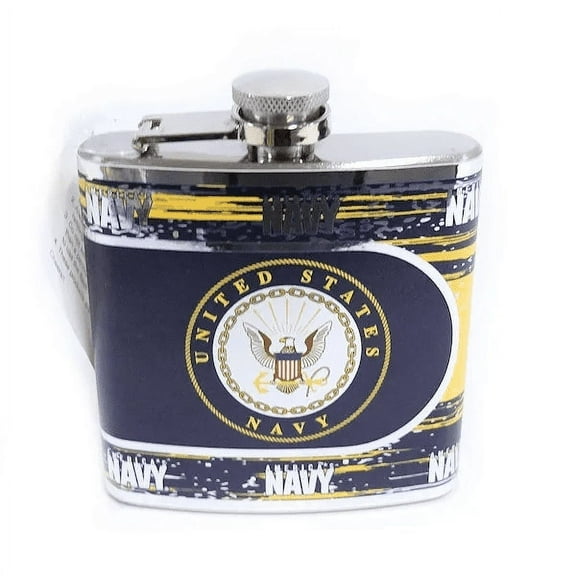 U.S. Navy Stainless Steel Hip Flask, 6 oz