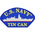 thumbnail image 1 of U.S. Navy Tin Can Navy Hat Patch 2 3/4" x 5 1/4", 1 of 1