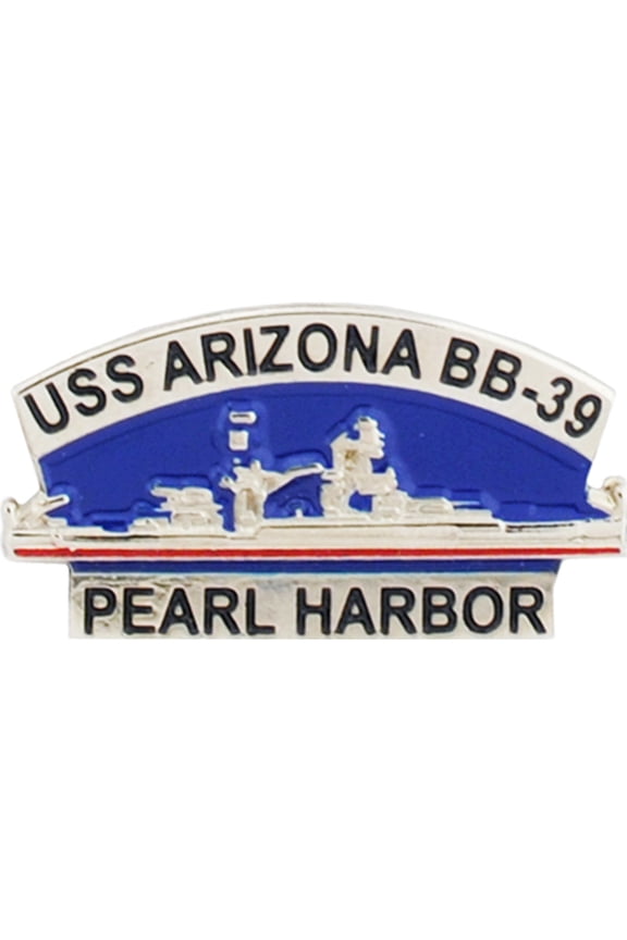 U.S. Navy USS Arizona BB-39, Pearl Harbor - Officially Licensed Originals, Novelty Enamel Pin -1.25"