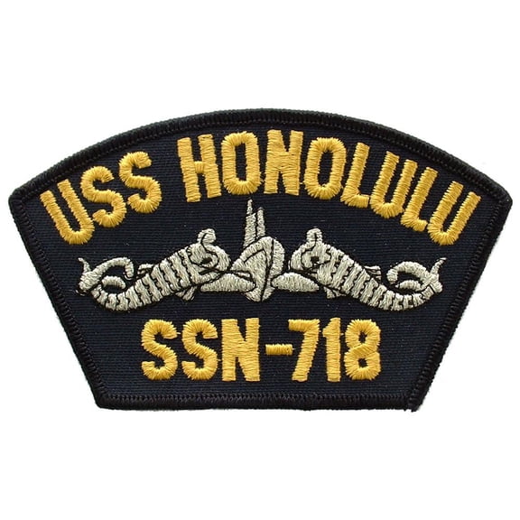 U.S. Navy USS Honolulu SSN-718 Patch 2 1/4" x 4"