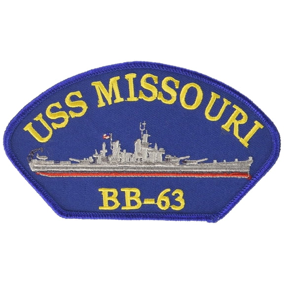 U.S. Navy USS Missouri BB-63 Hat Patch 2 3/4" x 5 1/4"