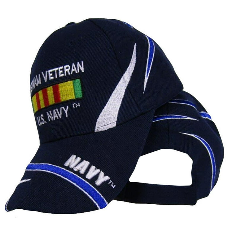 Navy Vietnam Vet Veteran Ribbon Dark Blue Embroidered Ball