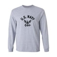 thumbnail image 1 of U.S. Navy Vintage Arch Logo with black ink Adult Long Sleeve T-shirt, 1 of 3