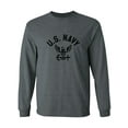 thumbnail image 1 of U.S. Navy Vintage Arch Logo with black ink Adult Long Sleeve T-shirt, 1 of 3
