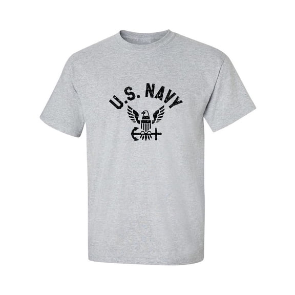 U.S. Navy Vintage Arch Logo with black ink Adult Short Sleeve T-shirt