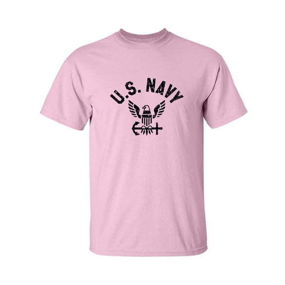 U.S. Navy Vintage Arch Logo with black ink Adult Short Sleeve T-shirt