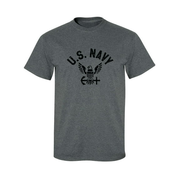 U.S. Navy Vintage Arch Logo with black ink Adult Short Sleeve T-shirt