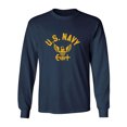 thumbnail image 1 of U.S. Navy Vintage Arch Logo with gold ink Adult Long Sleeve T-shirt, 1 of 3