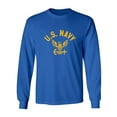 thumbnail image 1 of U.S. Navy Vintage Arch Logo with gold ink Adult Long Sleeve T-shirt, 1 of 3