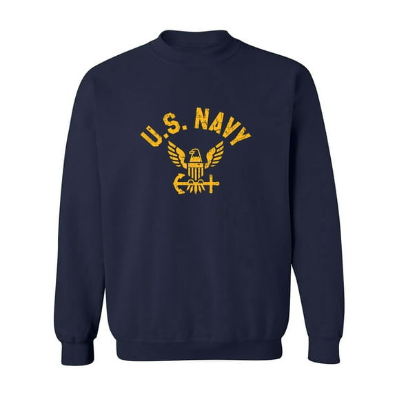 U.S. Navy Vintage Arch Logo with gold ink Crewneck Sweatshirt