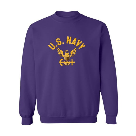 U.S. Navy Vintage Arch Logo with gold ink Crewneck Sweatshirt