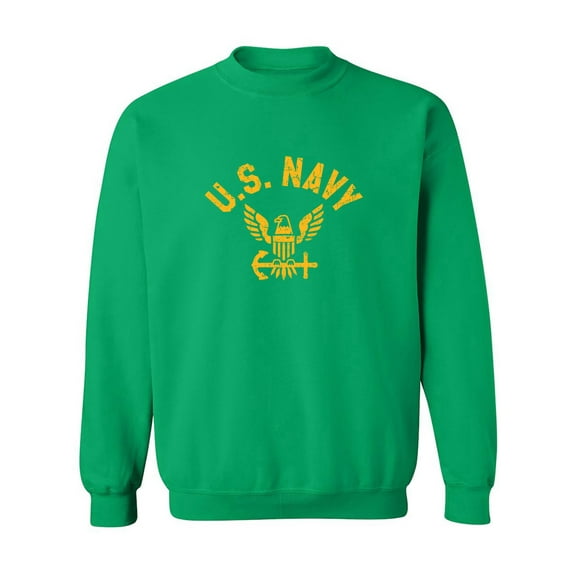 U.S. Navy Vintage Arch Logo with gold ink Crewneck Sweatshirt
