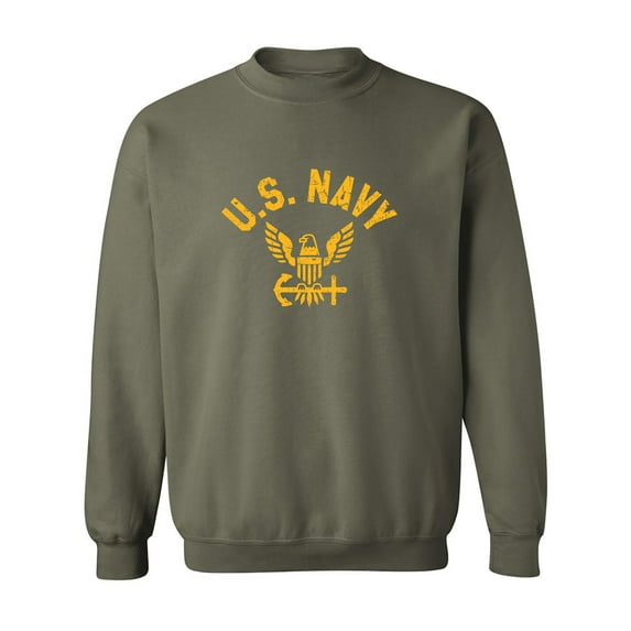 U.S. Navy Vintage Arch Logo with gold ink Crewneck Sweatshirt