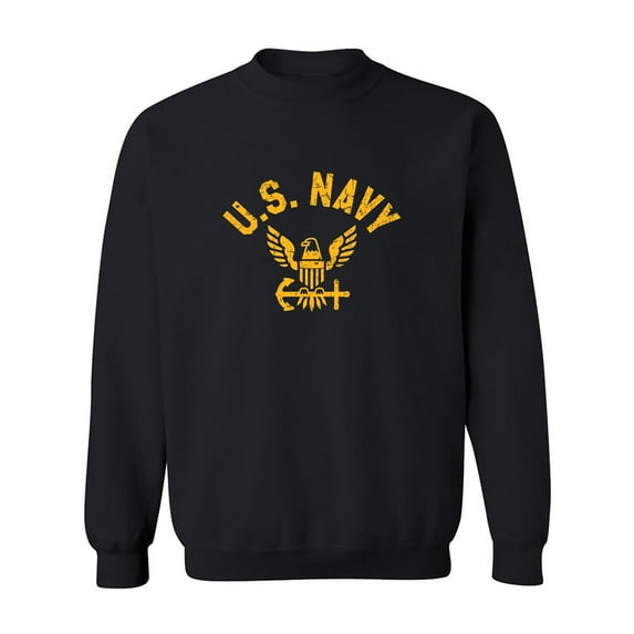 U.S. Navy Vintage Arch Logo with gold ink Crewneck Sweatshirt