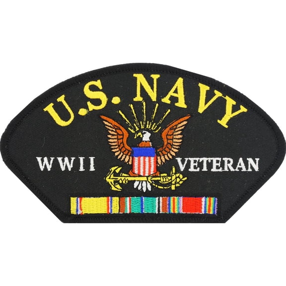 U.S. Navy WWII Veteran Hat Patch 2 3/4" x 5 1/4"