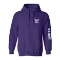 thumbnail image 1 of U.S. Navy White Sleeve Print Adult Hooded Sweatshirt, 1 of 3