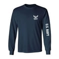 thumbnail image 1 of U.S. Navy White Sleeve Print Adult Long Sleeve T-shirt, 1 of 3