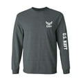 thumbnail image 1 of U.S. Navy White Sleeve Print Adult Long Sleeve T-shirt, 1 of 3
